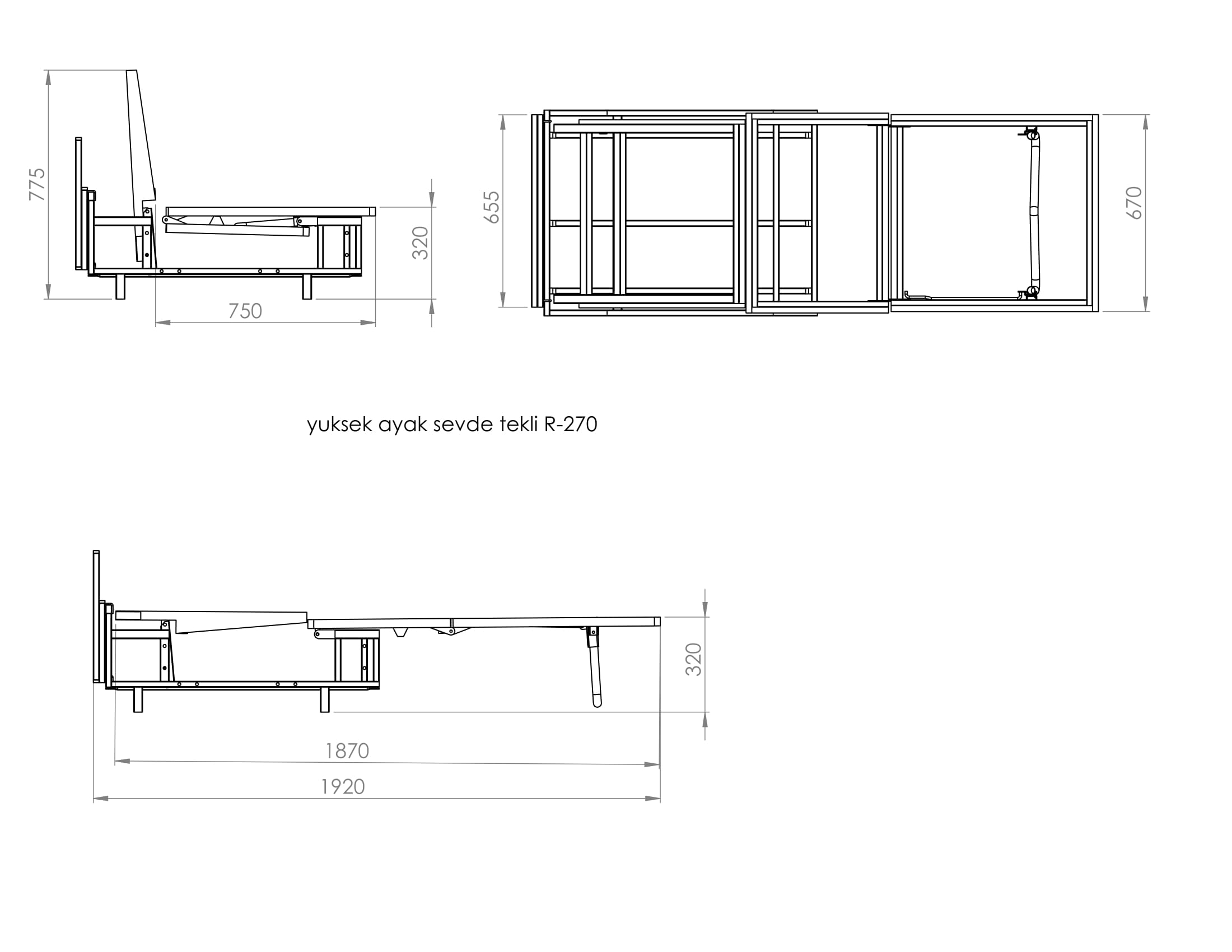 teknik-cizim-R-270 SEVDE TEKLİ YÜKSEK AYAKLI-1